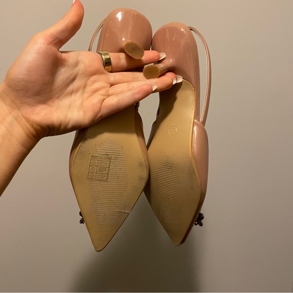 ❌SOLD❌ Square Gemstone Embellished Kitten Heels - Picture 5 of 6